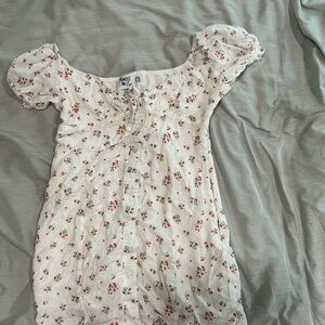 Princess Polly White Floral Button-Up Top